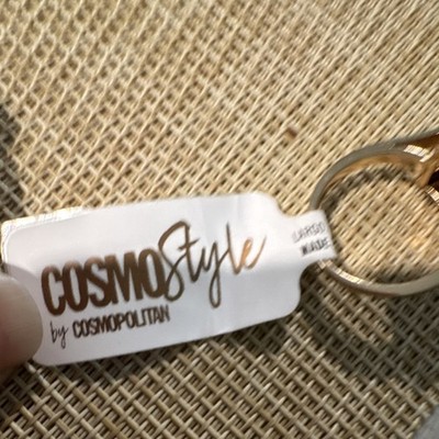 COSMOStyle by Cosmopolitan Gold Tone Halo Cushion Brown Stone Ring Size 7