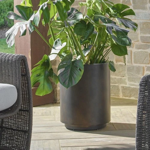 Uttermost 18276 Volcan Matte Bronze Outdoor Planters, Set of 2 - Picture 2 of 5