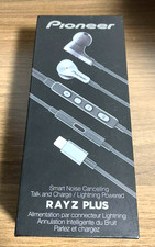 Pioneer Rayz Plus SE-LTC5R-T Lightning Noise Cancelling Earphones Silver New