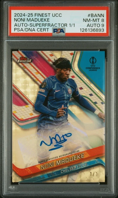 Noni Madueke - 2024/25 Topps Finest UEFA Club Competitions Superfractor 1/1