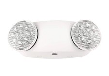 Medinah Power Led Emergency Light 2 Round Lamps 90 Min Backup Damp Rated White
