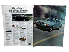 1983 1984 Ford Tempo 2-Page Vintage Car Print Ad Authentic Automotive