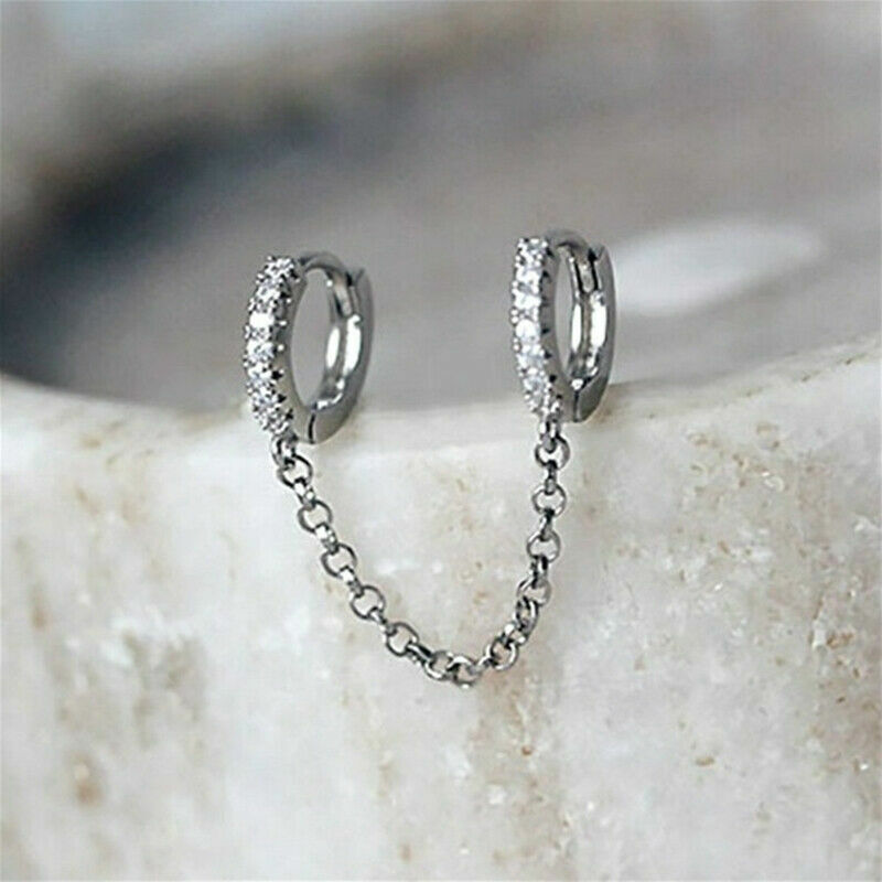 Fashion Silver Plated Stud Earring for Women Jewelry Lab-Created