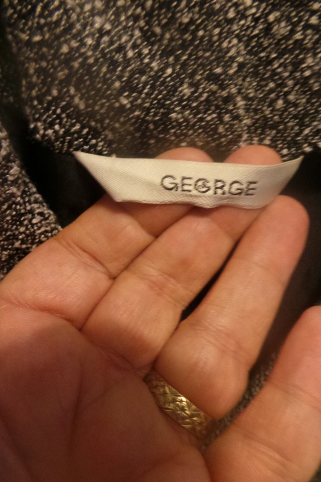 Ladies black & white flecked short size 16 blazer eBay