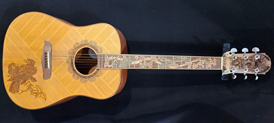 Blueberry Handmade Dreadnought Acoustic Guitar Eagle Motif Pre-Order 90 Days