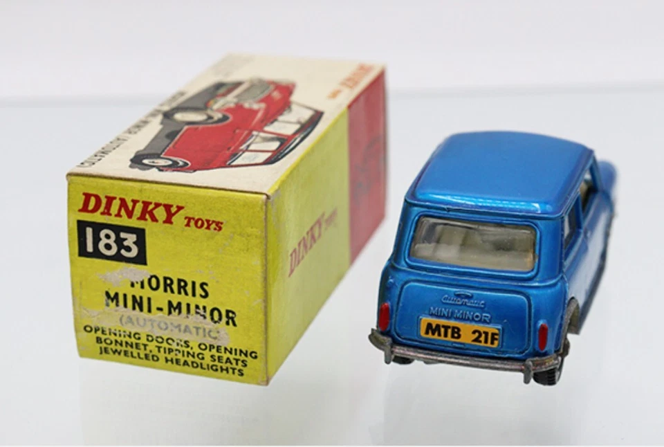 RARE Vintage DINKY TOYS　183　MORRIS MINI-MINOR(AUTOMATIC)　blue - Image 3 of 4