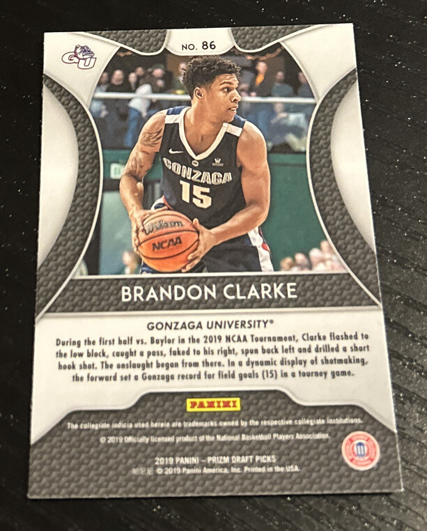 2019-20 Panini Prizm Draft Brandon Clarke Rookie | eBay