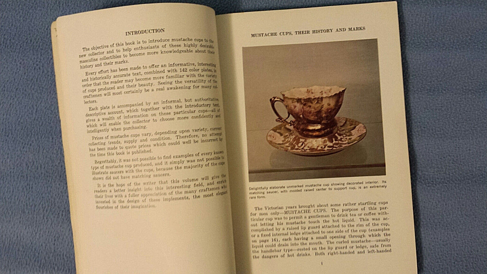 MUSTACHE CUPS: HISTORY AND MARKS HAMMOND 1972 Out of Print antiques guide