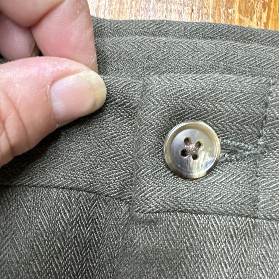 Pantalones de vestir para hombre Cherokee Khakis serie Fa99.2 verde oscuro 34/31 Foto 3 de 4