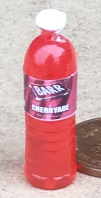 Puppenhaus Cherryade Etikett Auf Einer Leeren Harzflasche 1:12 Maßstab Tumdee