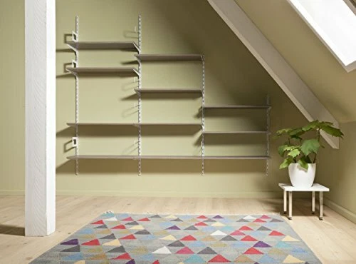 2 Guide guida da parete acciaio 1 via x scaffalature cremagliere 50 cm alluminio - Immagine 4 di 4