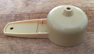 VTG TUPPERWARE Harvest Gold Handled Small Hole Strainer, Kitchen Gadget