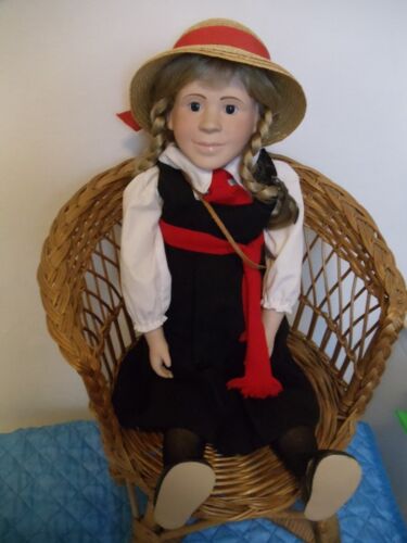 ALRESFORD COLLECTABLE DOLL 24"  CYNTHIA SCHOOLGIRL PORCELAIN - Picture 1 of 3