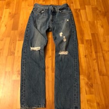 Levi's Premium 501 Distressed Jeans 30x32 Button Fly Mark XX Big E