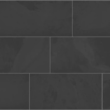Galactic Slate Black 12 pollici X 24 pollici Pavimento e parete in porcellana opaca (13,62