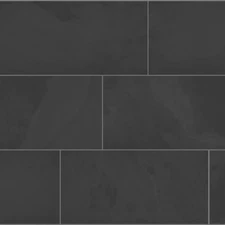 Galactic Slate Black 12 In. X 24 In. Matte Porcelain Floor and Wall Tile (13.62