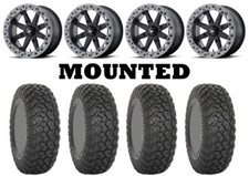 Kit 4 System 3 Rt320 Tires 35x9.5-15 On Msa M31 Lok2 Beadlock Black Wheels Can