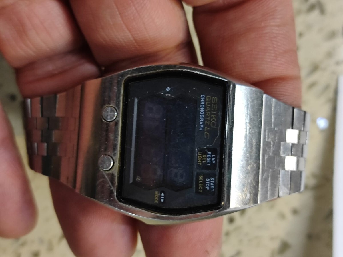 Seiko 0634-5001 chronograph watch LCD digital - FOR PARTS ONLY | eBay