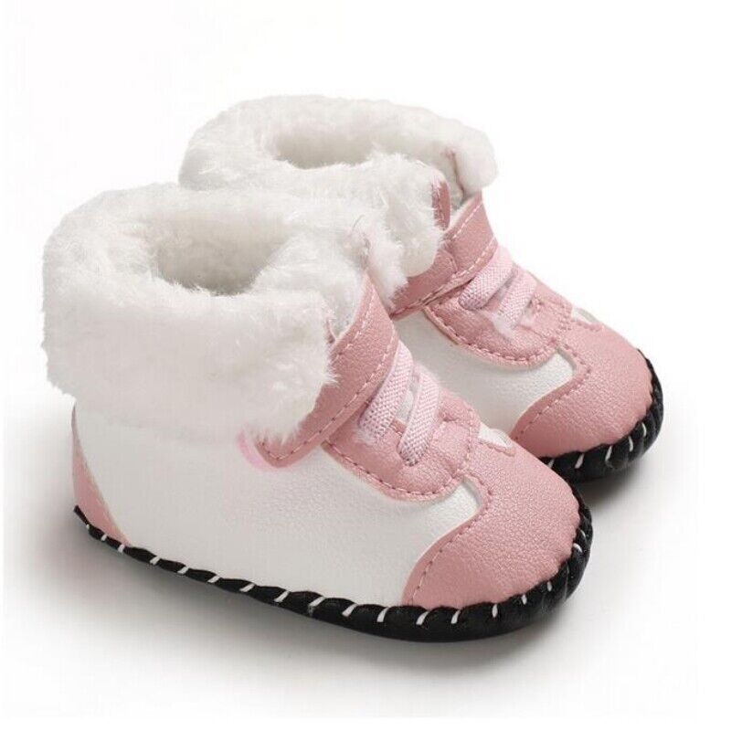 Glamour Girlz Baby Stiefelchen – Warme Fleece-Knit Booties Mit Kitty Cat & Bär Gesicht Für Kinderwagen