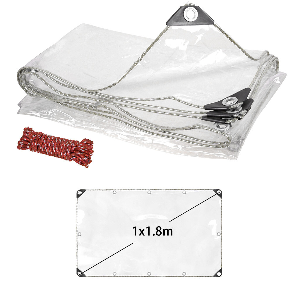 Transparente Abdeckplane Mit Ösen - Wasserdicht Für Garten, Camping & Möbel