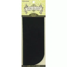 SEW-OLOGY 5" x 7" Twill Iron-On Patches - BLACK - 2 Pieces