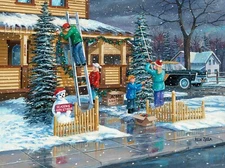 SunsOut Deck the Halls 1000 Piece Jigsaw Puzzle By Ken Zylla