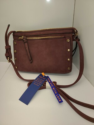 Leather Handbag Violet Ray Bags Violet Ray Handbag New Brown