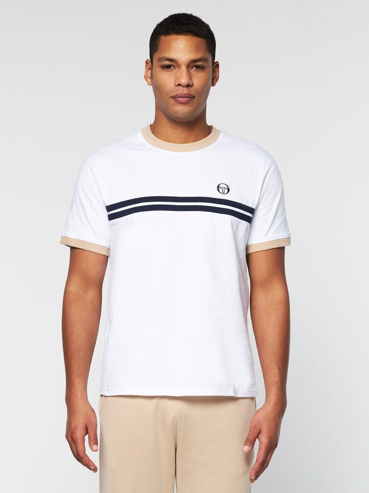 FILA T shirt da tennis Sergio Tacchini nuova da uomo collo a maniche corte maniche corte supermac