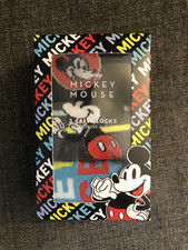 Disney Mickey Mouse 3 Crew Socks Shoe Size 6-12 Centric Socks Gift Box New