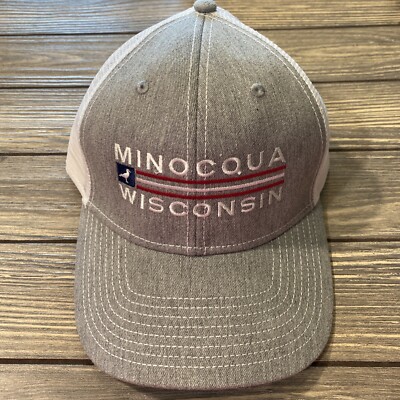 Camp David Minocqua Wisconsin Gray Baseball Hat Cap Souvenir