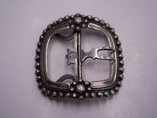 SOLID SILVER BELT BUCKLE ORIGIN FRANCE POINCON BOAR