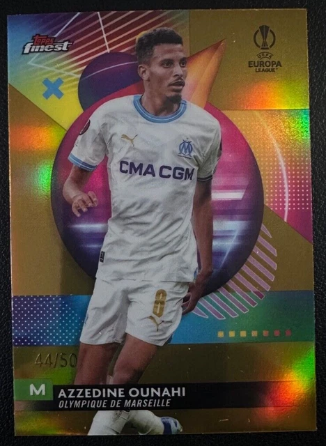 AZZEDINE OUNAHI 2023-24 Topps Finest UEFA CC Gold Refractor 44/50