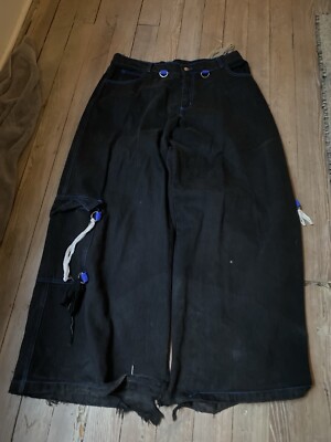 crazy wideleg rave goth skate cybergoth jeans