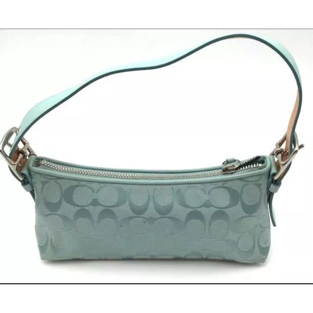 Coach Y2K Vintage Icey Blue Monogram Baguette Shoulder Bag | eBay 