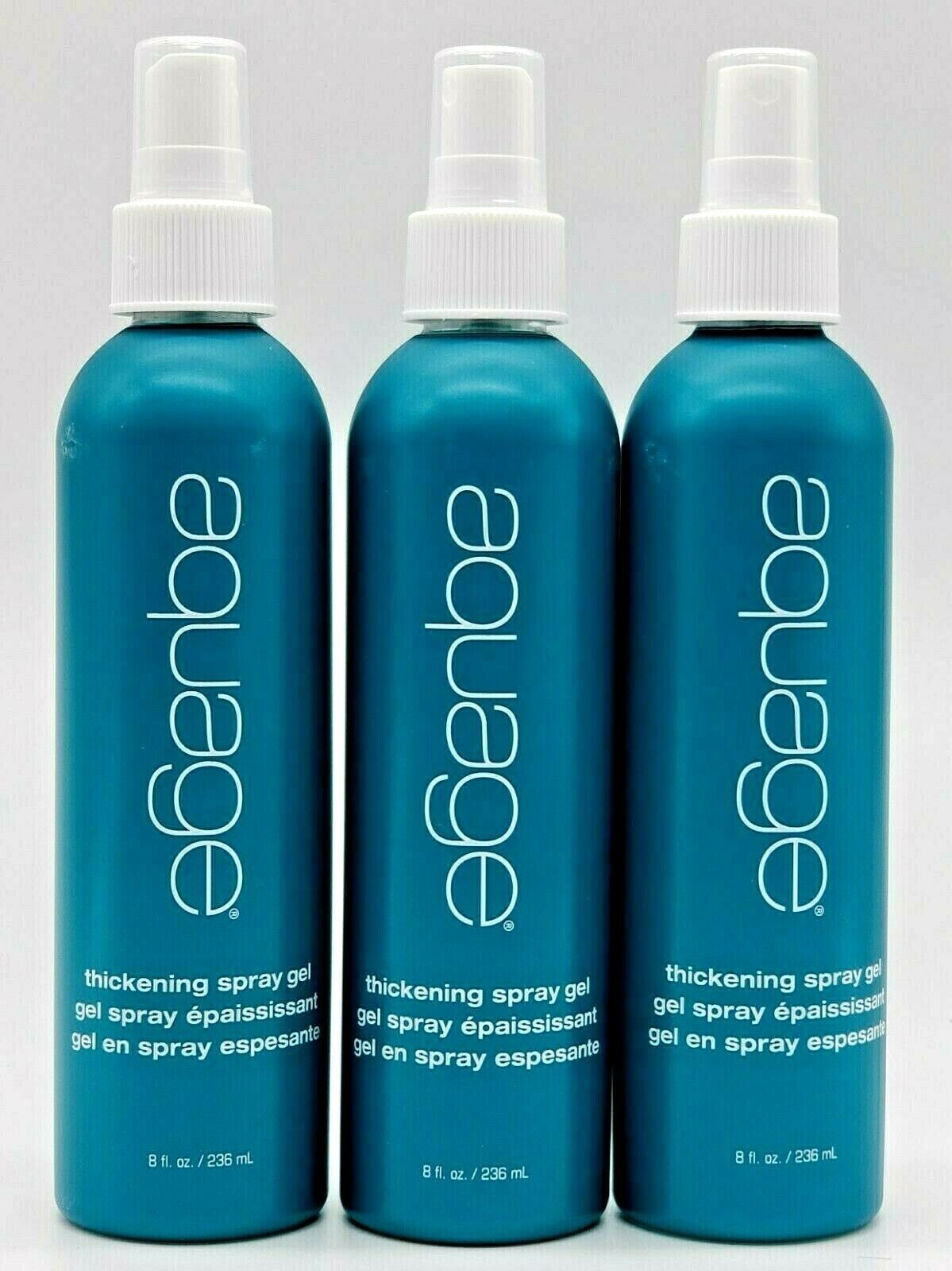 Aquage Thickening Spray Gel 8 Oz - "Pack of 3" - New Pakaging