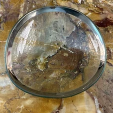 ANNIEGLASS ROMAN ANTIQUE PLATINUM BOWL Handmade Made USA Signed Numbered 38/34