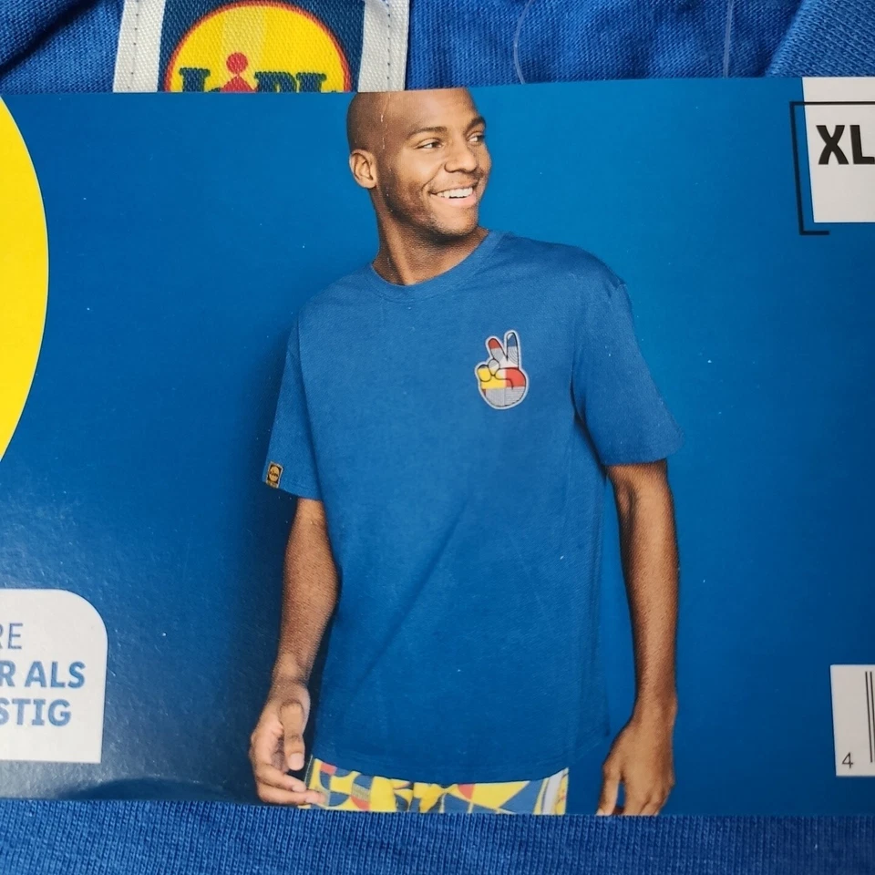 LIVERGY Lidl Herren T-Shirt XL blau Neu Urlaub Mallorca Malle Freizeit Party 56 - Bild 2 von 4