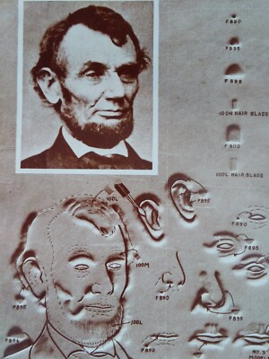 Leather Craftsman Pattern Vtg 1960s Abraham Lincoln Rare VHTF Templates 