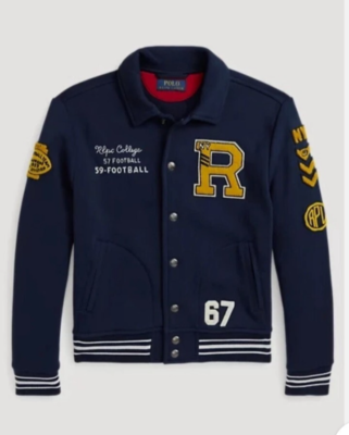 RUGBY Ralph Lauren 紺ブレ 36s NWT POLO RALPH LAUREN Rugby New York Champs Pile Fleece Varsity