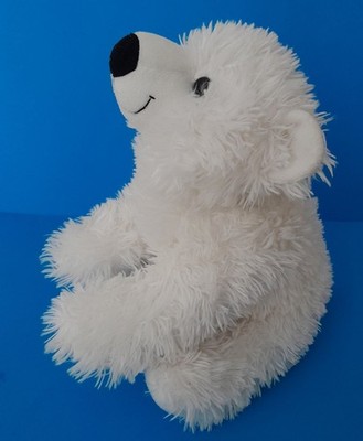 Build A Bear Polar Bear Plush White BAB Shaggy Stuffed Animal Toy 14'' Very CLEAN