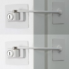 2-Pack Guardianite Premium Refrigerator Lock with Built-in Keyed Lock 2-Pack Wh