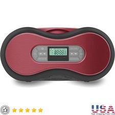 Portable Bluetooth CD Player W/ FM Radio AUX Input Stereo Sound System New