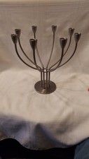 IKEA Stockholm 8 Arm Stainless Steel Candelabra Taper Candle Holder  MCM (B41)