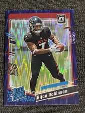 2023 Panini Donruss Optic Bijan Robinson Purple Shock Prizm Rookie Falcons #206