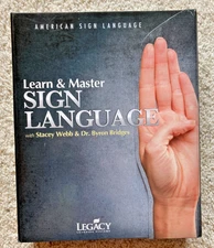 Learn & Master Sign Language, Webb & Bridges 2014, 25 DVDs + Lesson Book