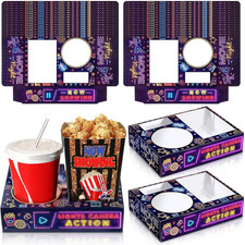 36 Pcs Movie Night Snack Trays Theater Snack Boxes Disposable Cinema Paper Holde