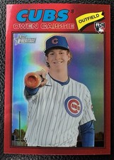 OWEN CAISSIE 3/5 Rookie Red Refractor Chrome! 2026 TOPPS HERITAGE #88