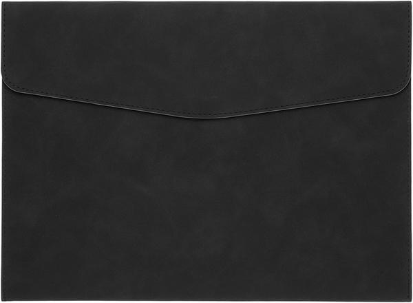 Pu-Leder A4-Dateiordner Dokumentenhalter Mit Druckknopf Schwarz | Filing Organiz-image