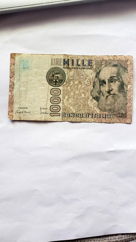 ITALY 1982 1000 LIRE BANKNOTE 256
