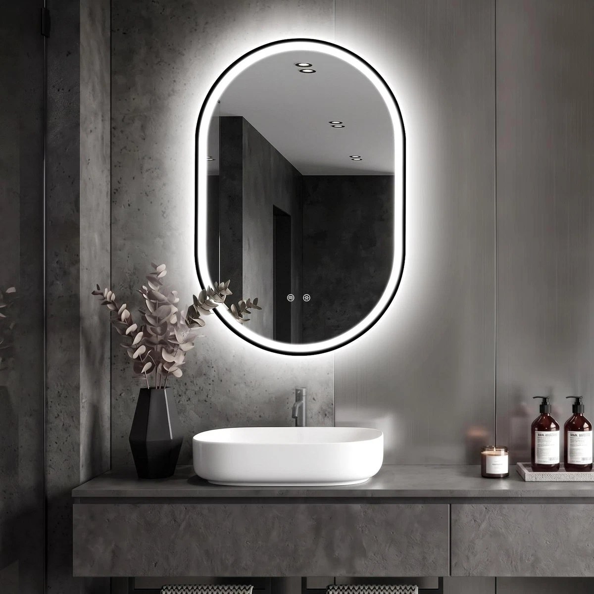 LED Badezimmerspiegel mit Beleuchtung Badspiegel Wandspiegel Beschlagfrei IP44